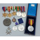 A WWII medal group of five comprising The 1939-1945 Star, The Africa Star, The Italy Star, The