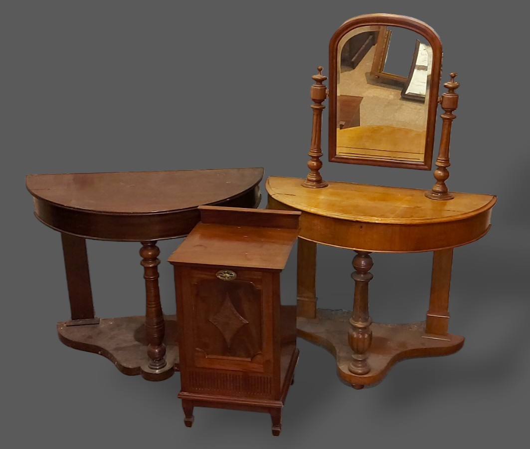 A William Iv mahogany chiffonier, 107cms wide, 43cms deep and 120cms tall, together with a Victorian - Image 2 of 2