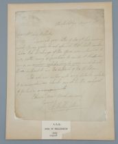 An early letter dated August 1829 to Mr. Long Wellesley