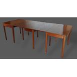 A 19th Century mahogany extending dining table comprising two D shaped ends and a central drop