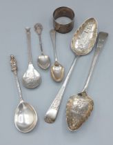 A Pair of George III silver berry spoons, London 1799, maker William Eley and William Fearn together