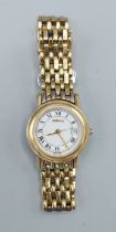 A Gucci gold plated ladies wristwatch numbered 7300L
