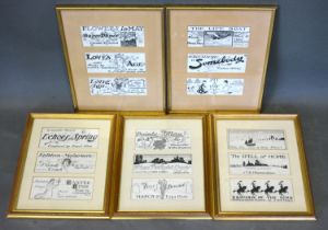 David Whitelaw, A Collection of Fifteen Sheet Music Prints to include Loves Age, Long Ago, Flowers