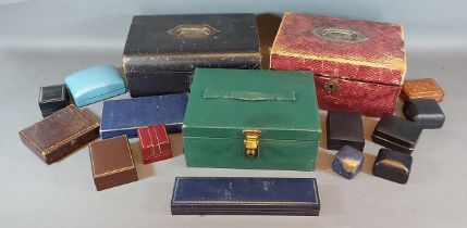 A large collection of jewellery boxes