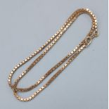 A 9ct gold linked neck chain, 13.5gms