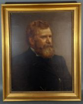 An Edwardian portrait of a gentleman in period dress, oil on board, 43cms x 33cms