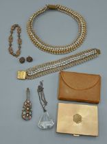 A micro mosaic suite of jewellery together with a necklace with matching bracelet, a pendant and a