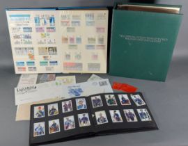 The Official Collection Of World Wildlife First Day Covers together with an S.G. stock book of