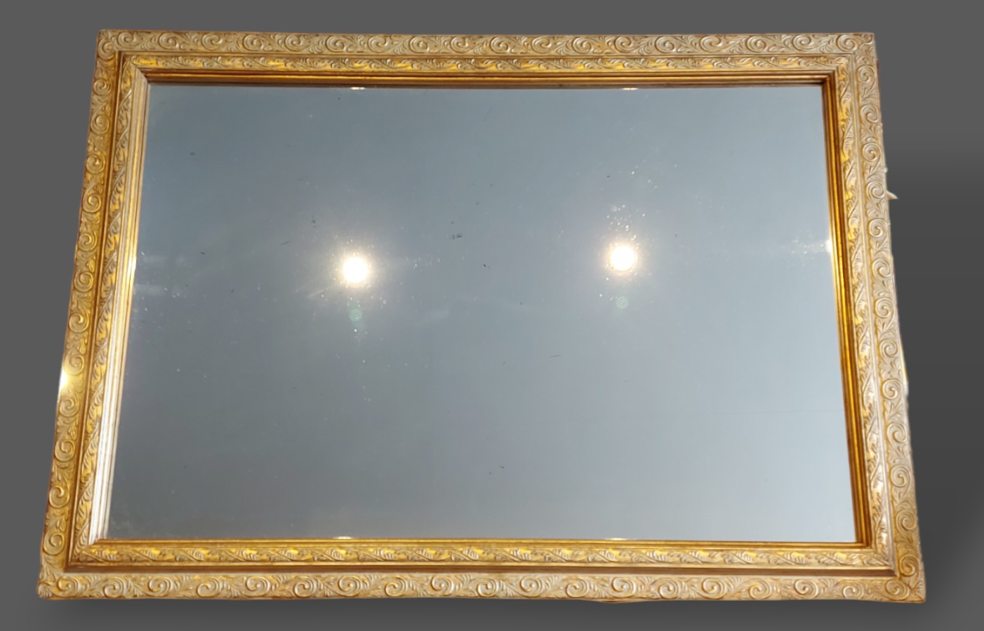 A Regency Gilded Sectional Overmantel Mirror, 55cms x 128cms, together with a rectangular gilt - Image 2 of 2