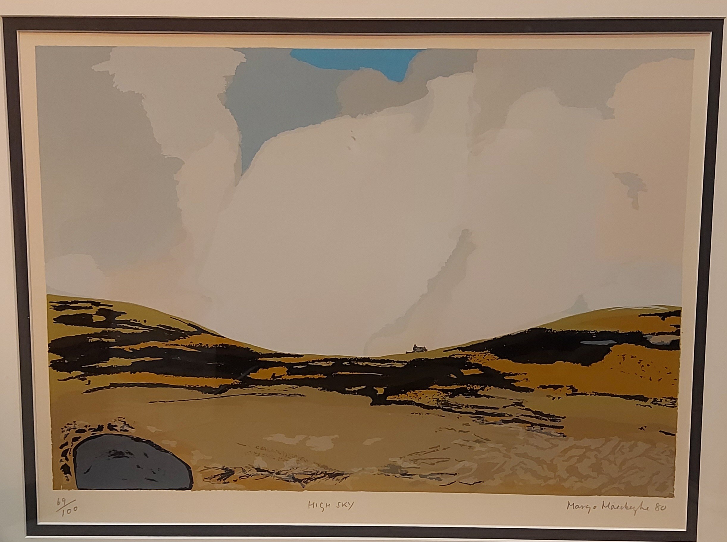 Margo Maeckelberghe, High Sky, Signed, limited edition screenprint number 69/100 from the Penwith