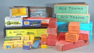 A collection of empty boxes for Dinky Toys, 0 guage railway and Hornby