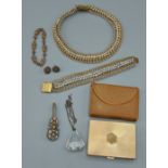 A micro mosaic suite of jewellery together with a necklace with matching bracelet, a pendant and a