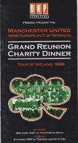Dinner Menu for the Manchester United 1968 European Cup Winning team for a Charity Reunion Dinner in