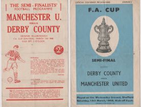 Official programme and rare 4 Page pirate programme printed by Prosser and Waterhouse for the