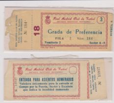 Ticket Real Madrid v Manchester United European Cup Semi Final 1st Leg 15th May 1968. There are
