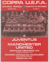 Ticket and programme Juventus v Manchester United UEFA Cup 2nd Round 2nd Leg in Amsterdam 3rd