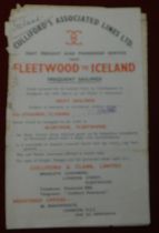 Booklet - Cullifords Associated Lines Ltd, Freight and passenger service from Fleetwood, Iceland