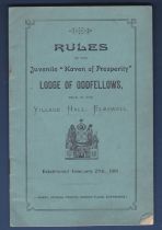 Rules of the Juvenile "Haven of Prosperity" Lodge of Odd fellows, held at the village hall,
