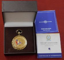 Watch - coin inlaid pocket watch, with certificate of authenticity, WWI 100th anniversary, limited