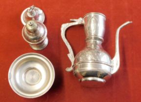 Electro Plated Salt Cellar - vinegar/oil jug etc, good condition