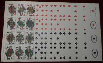 Playing Cards, Edoardo Pignalosa-Napoli 1940s (uncut playing cards) very good condition