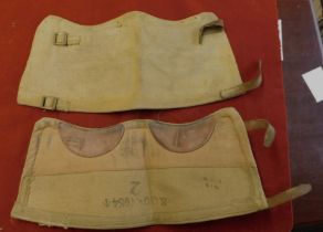 British Army 1954 Spats Khaki Military issue - good condition