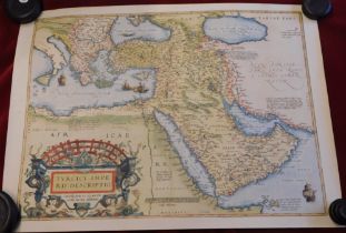 Map of North Africa and The Arab States (Early), coloured, measurements 56cm x 40cm, very good