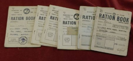 Ration Books - Ministry of Food 1950-1953, part used interesting (6)