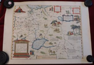 Map of Russia and Moscow (early), coloured measurements 56cm x 40cm, very good condition