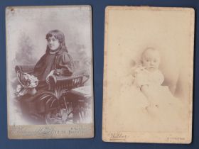Portrait Photographs 1898 and 1891 - (4" x 6") by Edward Whithe (Forest Gate Studio) and Henry