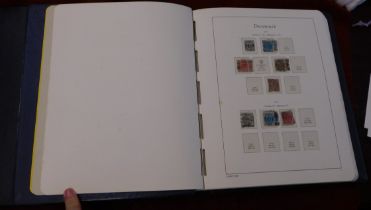 Denmark 1851-1920 Lighthouse pre-printed album in slip case, sparse used throughout. Idea for