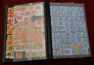 Great Britain QEII stockbook with 100's used Machin includes Channel Islands. Few page of