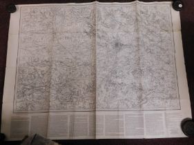 Map - ordnance Survey Map of Central Norfolk 1980, by J.B. Harvey, scale 11 inch - 1 statuary