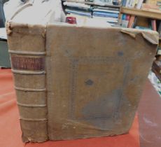 Family Bible, late 1800s - approx., some staining, fair to good condition