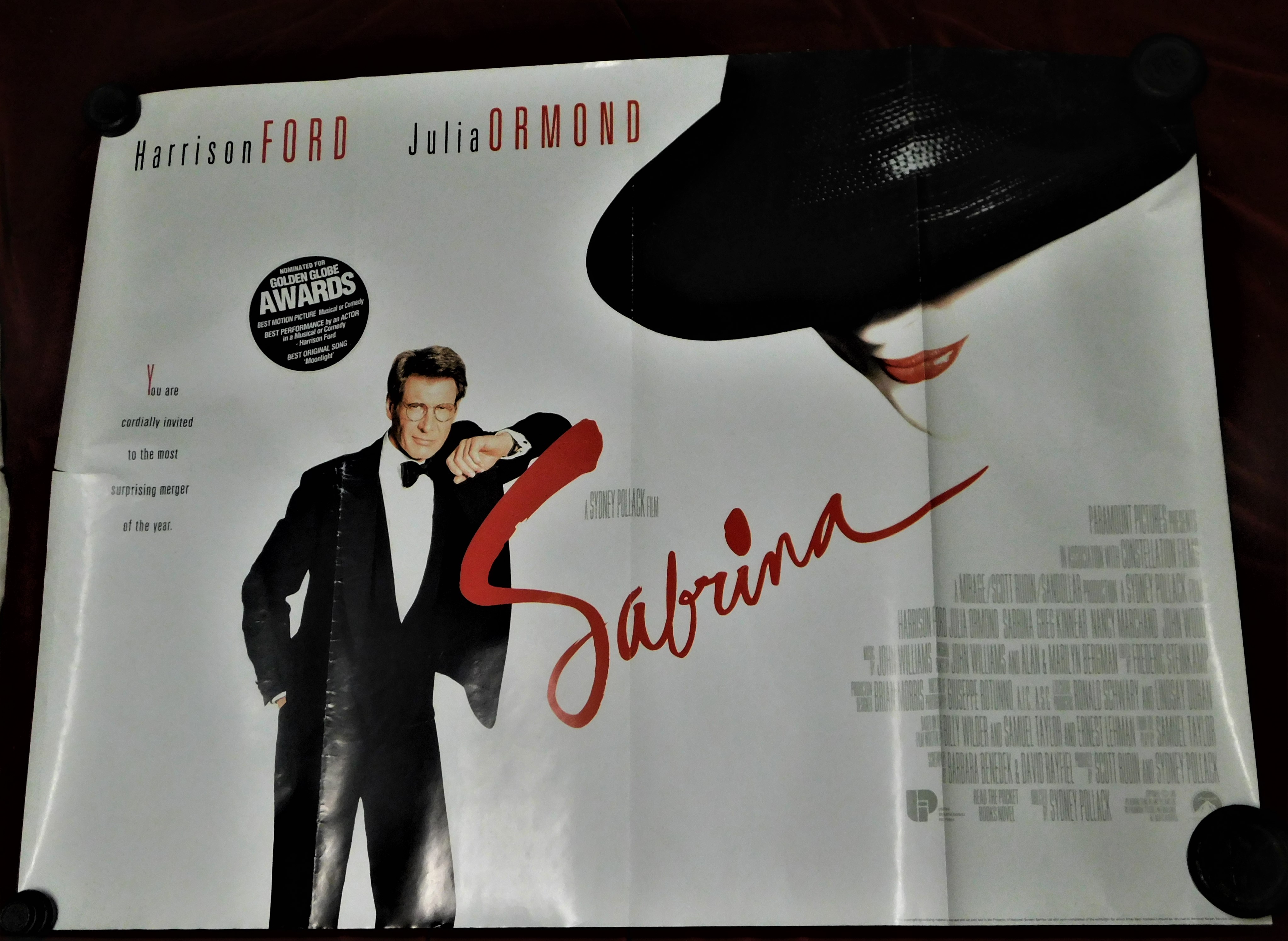 Posters (8) - (2000) 'Cast Away' starring Tom Hanks, measurements 100cm x 76cm, 'Sabrina'-starring - Image 4 of 5