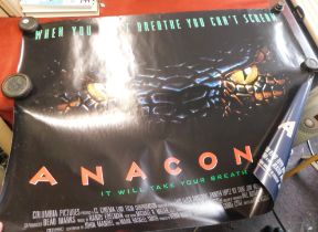 Anaconda 1997 - Starring Jennifer Lopez, Ice Cube, Jon Voight, measurements 100cm x 76cm, folds in