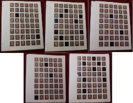Great Britain 1864 1d rose-red, reconstruction of plate 102, 26 to complete - a nice challenge (