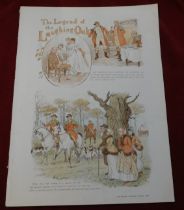 Pages from the Graphic Christmas Number 1884 - with coloured drawings, including 'The legend of