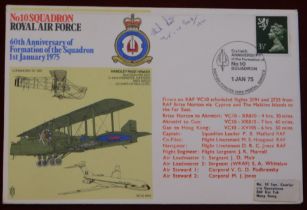 Great Britain FDC signed by Flight Lt. M.J. How who was Air Vice Marshal Don Bennets rear gunner, he