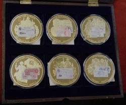 Commemorative Coins - certificate of Authenticity, (6) coins set, including Bank Notes 10/-, £1.