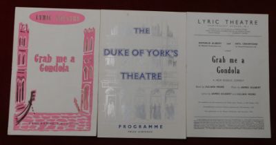 Programmes Theatre - Duke of York, Lyric Theatre, 1956, good condition