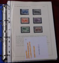 Russia 1950-52 ring binder with 63 pages of m/m or used commemorative issues and postal items.