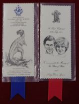 Book Marks (2) - one from Blue Peter national History Museum 1881-1981 depicting tyrannosaurus,