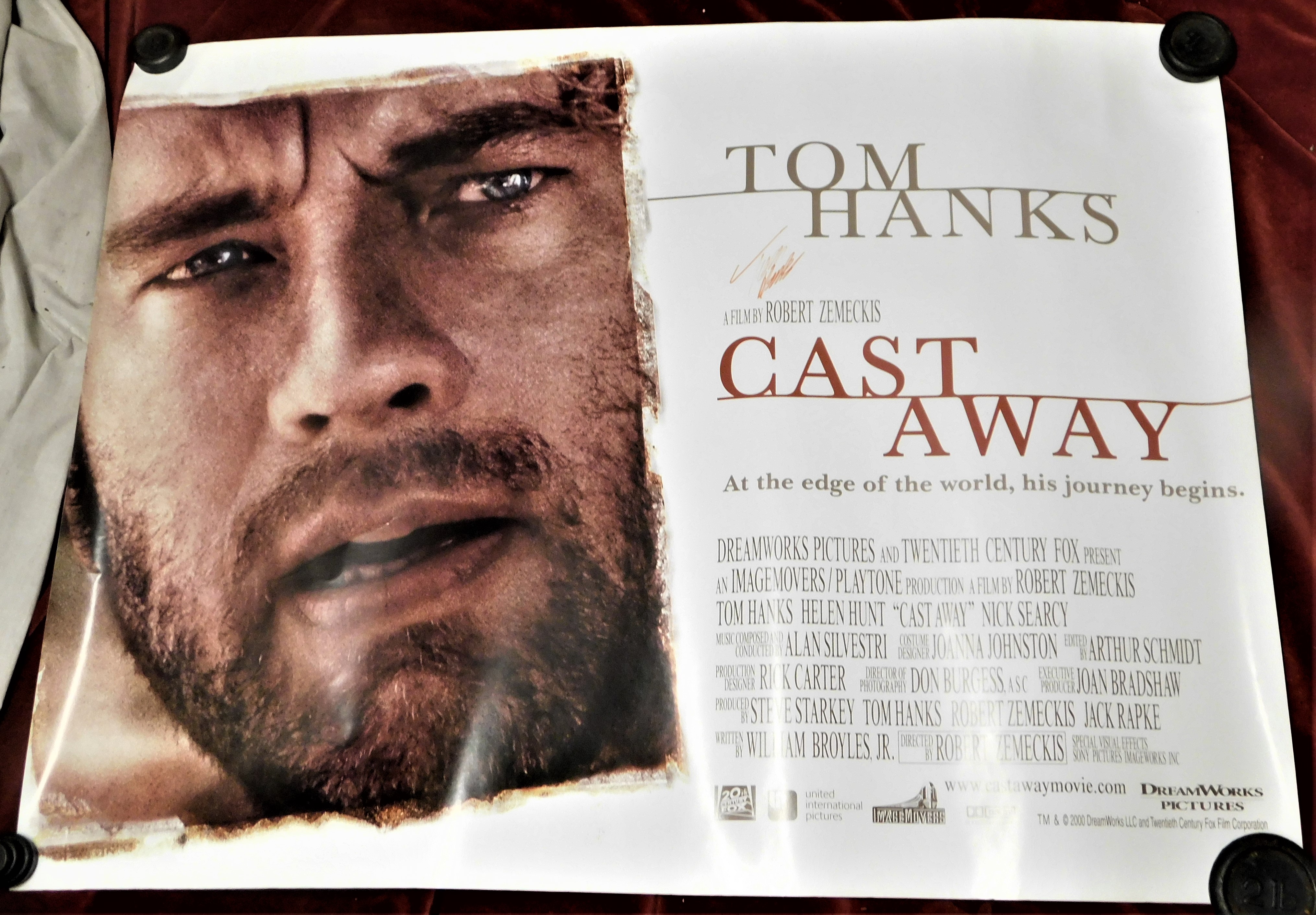 Posters (8) - (2000) 'Cast Away' starring Tom Hanks, measurements 100cm x 76cm, 'Sabrina'-starring - Image 5 of 5
