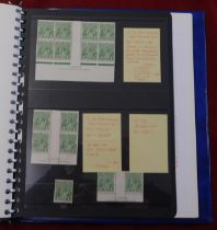 Australia 1924-36 well written up collection of plate blocks of 1d Green, Mullet, Ash & Harrison