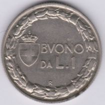 Italy 1922R Lira, KM62, AUNC