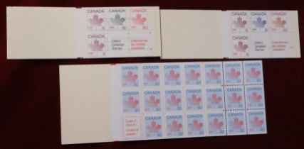 Canada 1982-85 stamp booklets SG SB89 50c booklet with SG 1033a pane, SG SB90 $6 booklet with SG