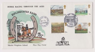 Great Britain FDC 1979 (6 June) Horse Racing set on Kiplingcotes Races official FDC with England's