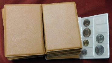 Great Britain 1967 sets of six coins BUNC including 1/2d to 2/6 in attractive wallets (20)