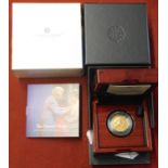 Gold 2022 United Kingdom Queen's Honours and Investitures quarter ounce proof coin, Royal Mint and